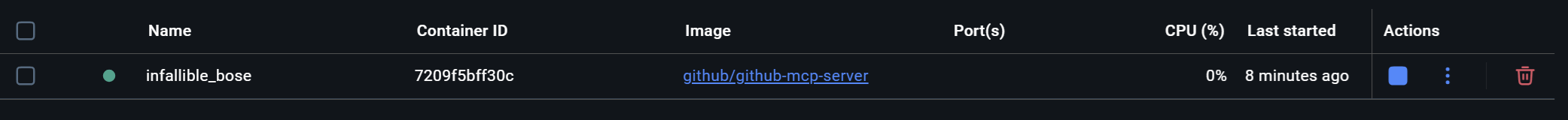 MCP Server in Docker Desktop